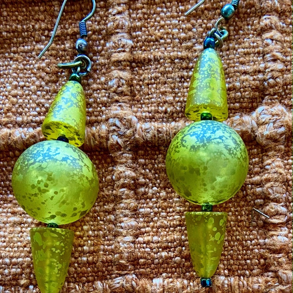 Green & Blue Hook Earrings